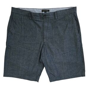 Banana Republic Chino Shorts Mens Size 36 W Blue Grey Chambray 100% Cotton